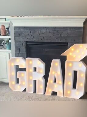 Lighted White Marquee Letters - G R A